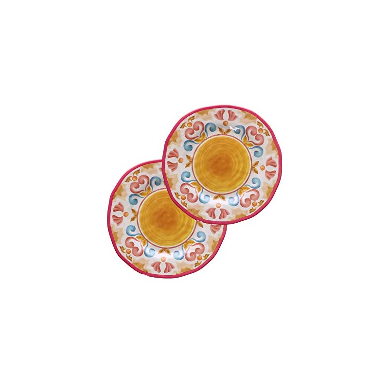 Rose&Tulipani Borgo Set 2 Salad Plates 100% Melamine 21 cm
