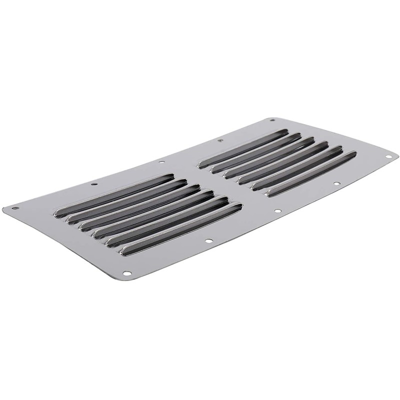 YaeMarine Stainless Steel 4-Pack 4-1/2" x 9" Stamped Louvered Vent