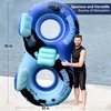 Heavy Duty Double River Tube, 2-Person Inflatable Floating Tube with