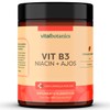 Vitamina B3 Niacina y Ajo. Con 120 capsulas de 500mg
