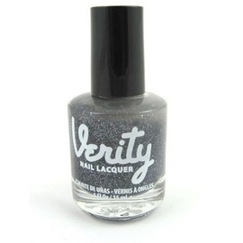 Verity Nail Lacquer, Black Glitter G18