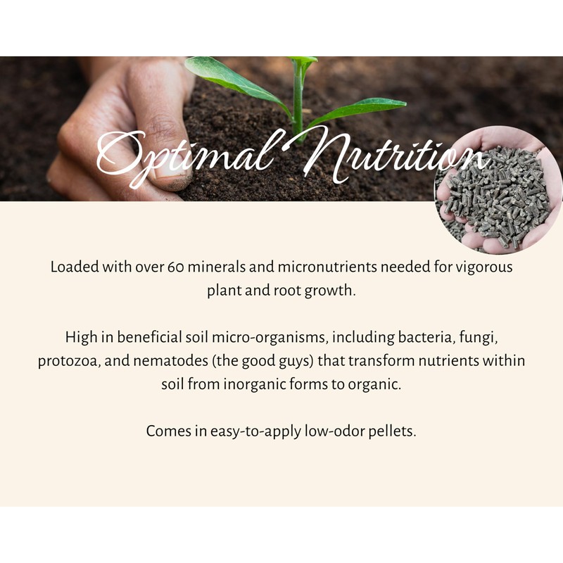 Chicken Manure Pellets, 4-3-2 NPK. 7lbs Organic Plant Fertilizer and