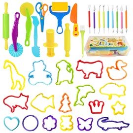 Kleeblatt Dough Tools Set for Kids - 37 Pcs Playdough Kit