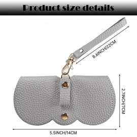 4Pcs Sunglasses Case,Soft Leather Sunglasses Bag Portable Glasses Case Sunglasses Pouch Eyeglass Bags with Lanyard Sunglasses Storage Holder for Women Men
