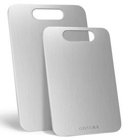 Titanium Cutting Boards for Kitchen Ultra Durable 2mm Thick Non Stick Scratch Resistant Easy to Clean Dishwasher Safe Premium Quality Yamato Titanium Cutting Board (Small)