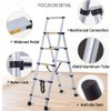 4+5 Steps(4.6ft + 5.6ft) AluminiumTelescoping Ladder Extension Ladder A-Frame Telescopic