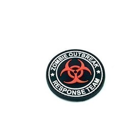 Zombie Outbreak Response Team Biohazard PVC Airsoft Patch Red
