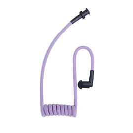 Braided Acoustic Coil Tube Knitted Nylone Moisture Resistant Radio Earpiece Replacement with Bright Color (Purple)