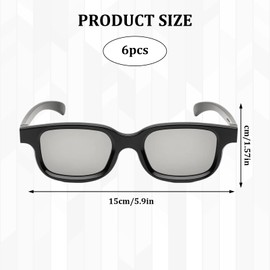 XLTXWD 6PCS 3D Glasses, 3D Glasses for Cinema Universal for TV and Cinema, Augmented Reality for Movies, Games, And Print Materials, Lightweight and Comfortable Design
