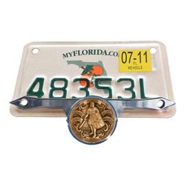 MotorDog69 License Plate Mount Bundle with Armor of God Brass