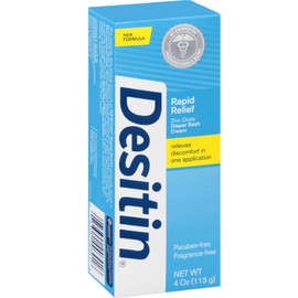 DESITIN Rapid Relief Zinc Oxide Diaper Rash Cream 4 oz ( Pack of 4)