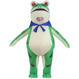 Opemon - Disfraz inflable de rana para hombres y mujeres, unisex, de cuerpo completo, divertido, disfraz para Halloween, día festivo, cosplay, fiesta, animal