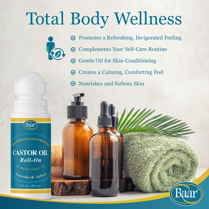 Baar Products - Castor Oil Roll-On 3 oz [Health and