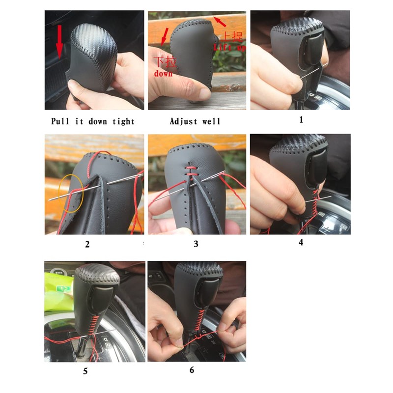 bao hu shen Genuine leatherAutomatic at Gear Shift Knob Cover