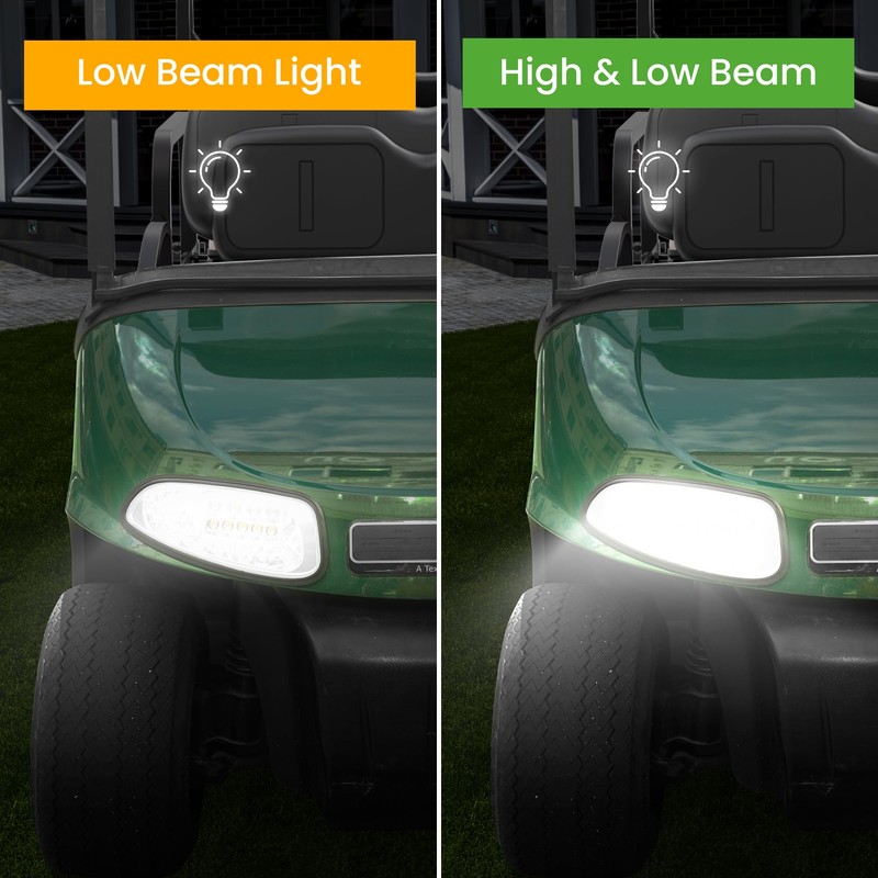 10L0L Golf Cart Head Light Kit for EZGO RXV 2008-2015
