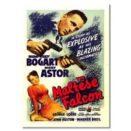 The Maltese Falcon A3 Unframed American Film Noir Advert Poster Humphrey Bogart Vintage Stars Photo Picture