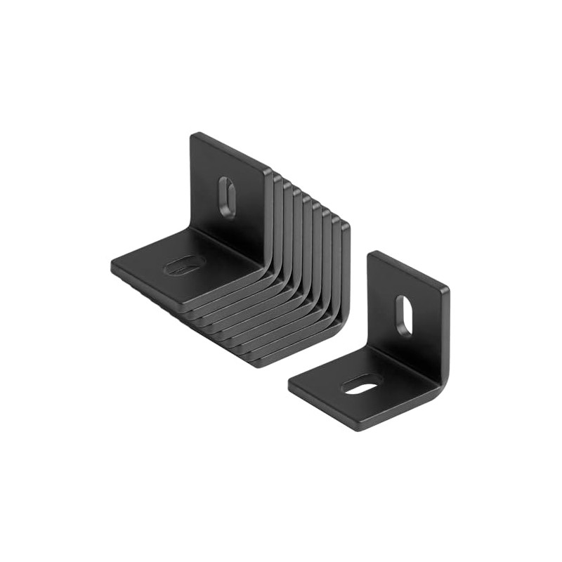 eoere 10 PCS 2" x 1-7/8" Heavy Duty Black Brackets,