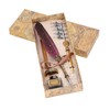 Feather Pen Set with 10 Interchangeable Nib Fire Lacquer Wax