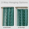 TIVNICO Teal Boho Linen Blend Curtains for Kitchen 2 Panels,Room