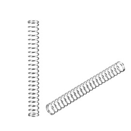 sourcing map Wire Diameter 0.02", OD 0.20", Free Length 1.77" Spring Steel Coil Extended Compressed Spring 10pcs