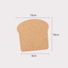 NUOBESTY 6Pcs Cork Coasters Toast Shape Wooden Cork Drink Coasters