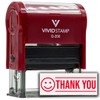 Thank You (Smiley Face) Self Inking Rubber Stamp (Red Ink)
