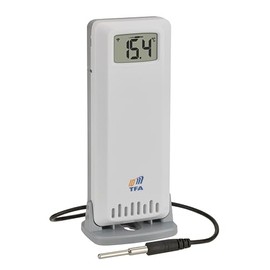TFA Dostmann TFA-ID Dual Temperature Transmitter Replacement / Additional Transmitter ID-A3, 30.3902.02, for Temperature, for TFA.me Stations, Temperature Control, Waterproof Sensor, Outdoor or