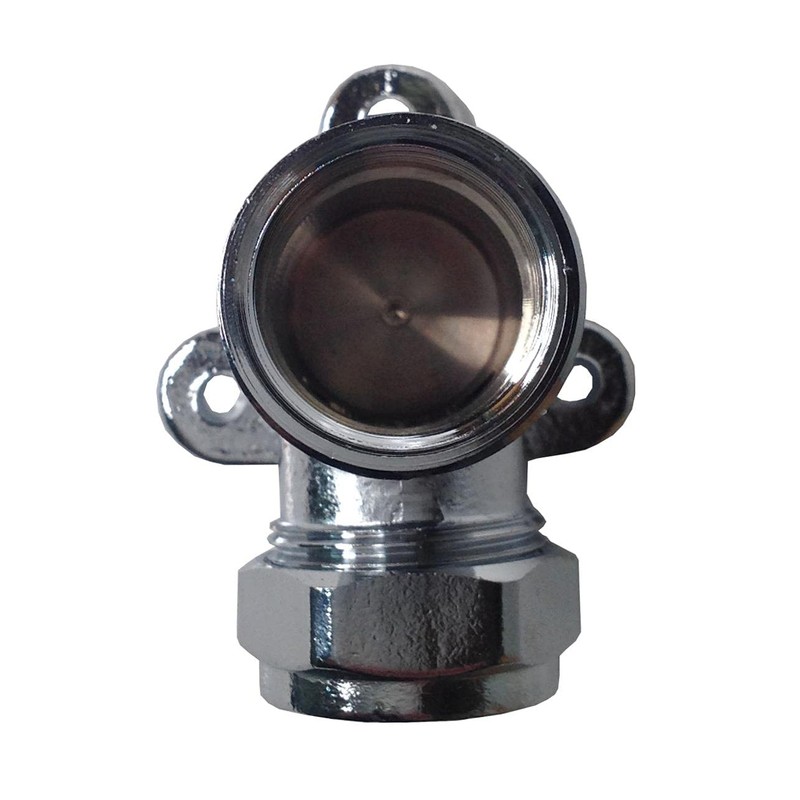 22mm x 3/4 Inch BSP Chrome Plated Wallplate Elbow