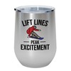 Snowboarding Silver Edition Wine Tumbler 12oz - Lift lines -