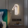 MOLUOLA LIGHTING LED Wall Lamp Bedside Reading Light Plug-in 3W