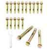 QWORK® 18 Pack Expansion Screw Bolts, M6 x 8 x