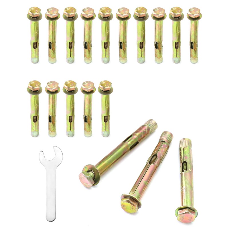 QWORK® 18 Pack Expansion Screw Bolts, M6 x 8 x