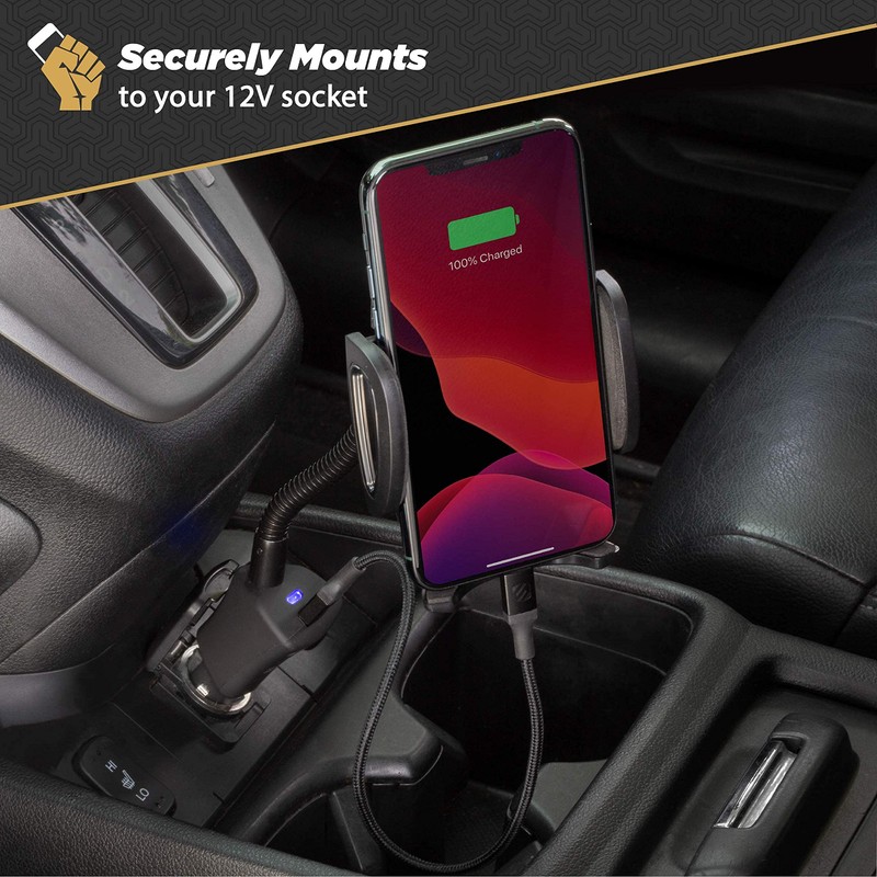 Scosche Universal 12V Car Phone Mount with USB Charger, Phone