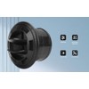 Dashboard Air Conditioning Deflector,75mm Black Air Ventilation Outlet Round Louvered