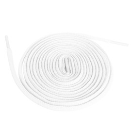 Shoeslulu 46" Premium Oval Colorful Fashion Sneakers Shoelaces ([Oval] 46 in. (117 cm), White)