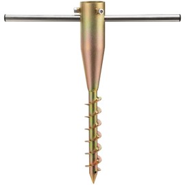 COCONUT Umbrella Sand Anchor, Portable Beach Umbrella Stand Base Heavy Duty, Windproof Inground No Dig Spiral Beach Umbrella Drill