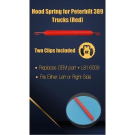 Truck Shrouds Peterbilt 389 & 388 Hood Spring, Fits All Years, 2008-Current ( L81-6009)