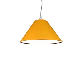 Loxton Lighting 10 Inch Tapered Edge Cotton Coolie Lampshade (Mustard) - Great for Living Rooms, and Bedrooms, Ceiling Light Shade
