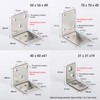 4 Pcs Corner Brackets, 70mm x 70mm x 49mm Stainless