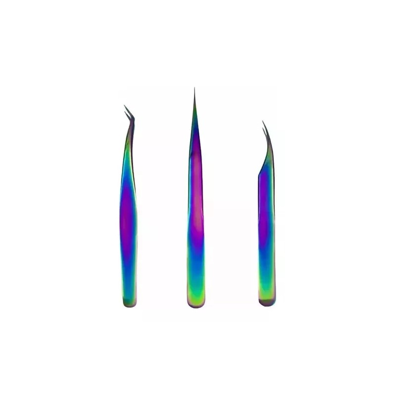 Altz 3 Pinzas Con Estuche Para Aplicación De Pestañas 1x1