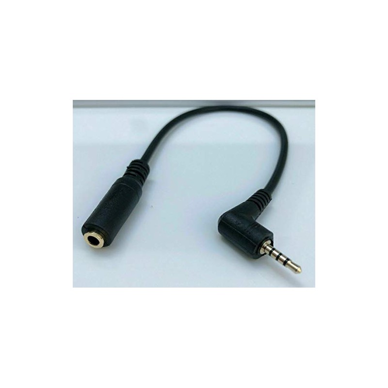 Sound Wave 3.5mm 2.5mm 4 Pole L-Shape Converter Cable Stereo