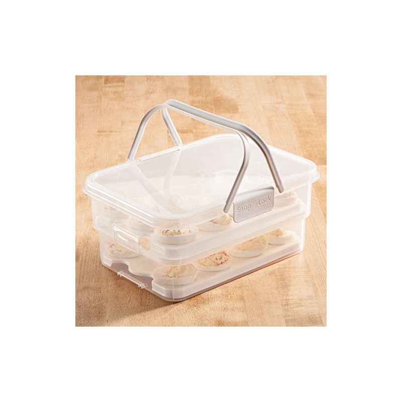 SnapLock by Progressive Collapsible Egg Carrier, One Size, White