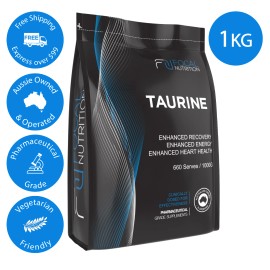 Taurina en polvo 1 kg, sin sabor, grado farmacológico, producto de calidad premium de confianza