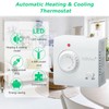 Adjustable Thermostat, Briidea Plug in Heating & Cooling Thermostat with
