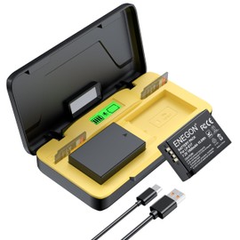 ENEGON LP-E17 Battery 2-Pack 1500mAH and 20W Dual Battery Fast Charger Kit Compatible for Canon EOS R10, R8, RP, R50, R100, M3, M5, M6, 200D, 250D, 77D, 750D, 760D, 800D, 8000D and More P7800