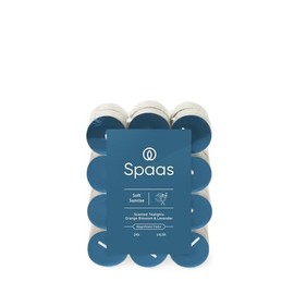 Spaas Scented Tealights flatpack x24 4.5h, Soft Sunrise, Blue