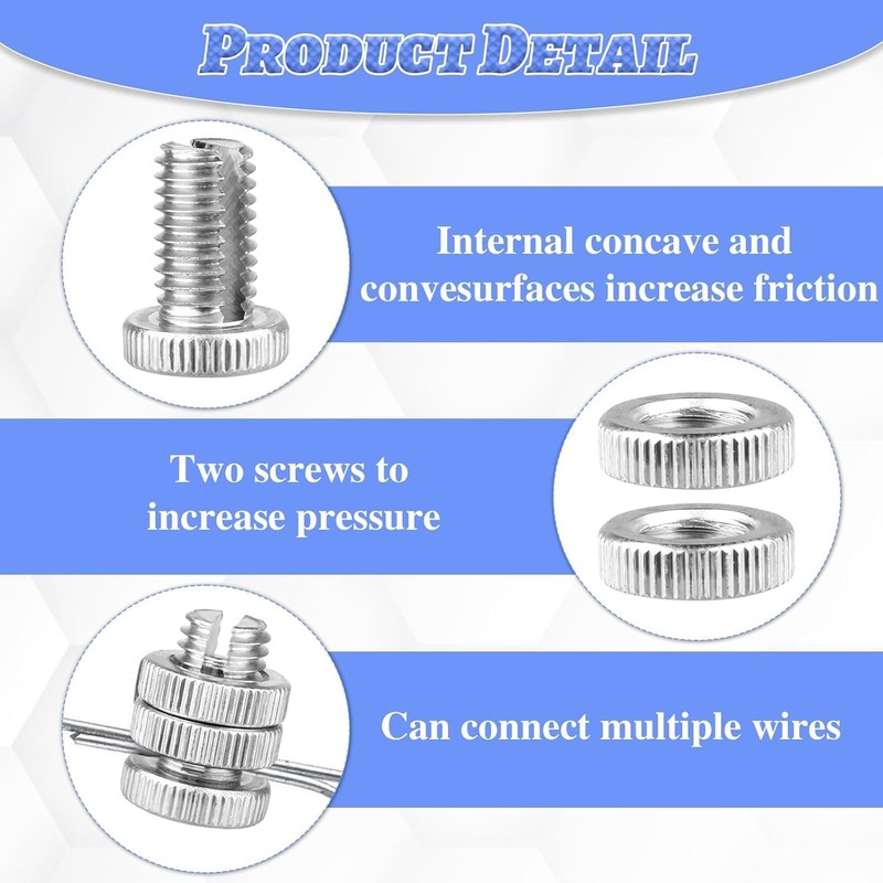 25 Pcs Aluminum Split Bolt Joint Clamp Silver Fence Wire