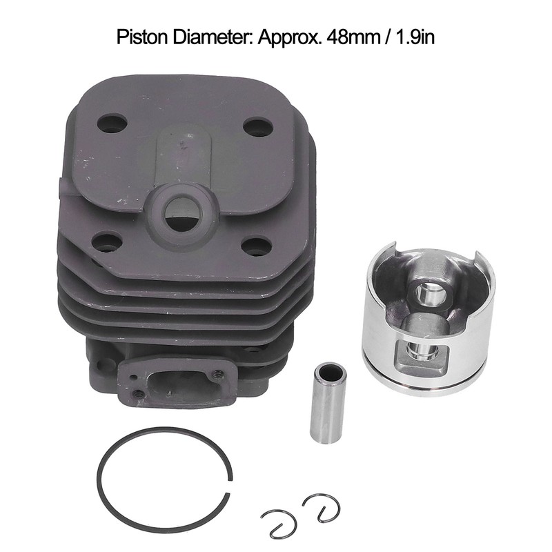48mm Cylinder Piston Kit Cylinder Piston Circlip Set Garden Chainsaw