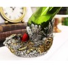 Ebros Steampunk Great Horned Owl Wine Bottle Holder with Painted