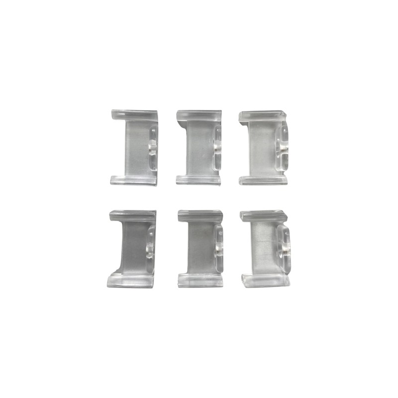 Clear 5/8" x 1/2" Window Grid Retainers - pack of